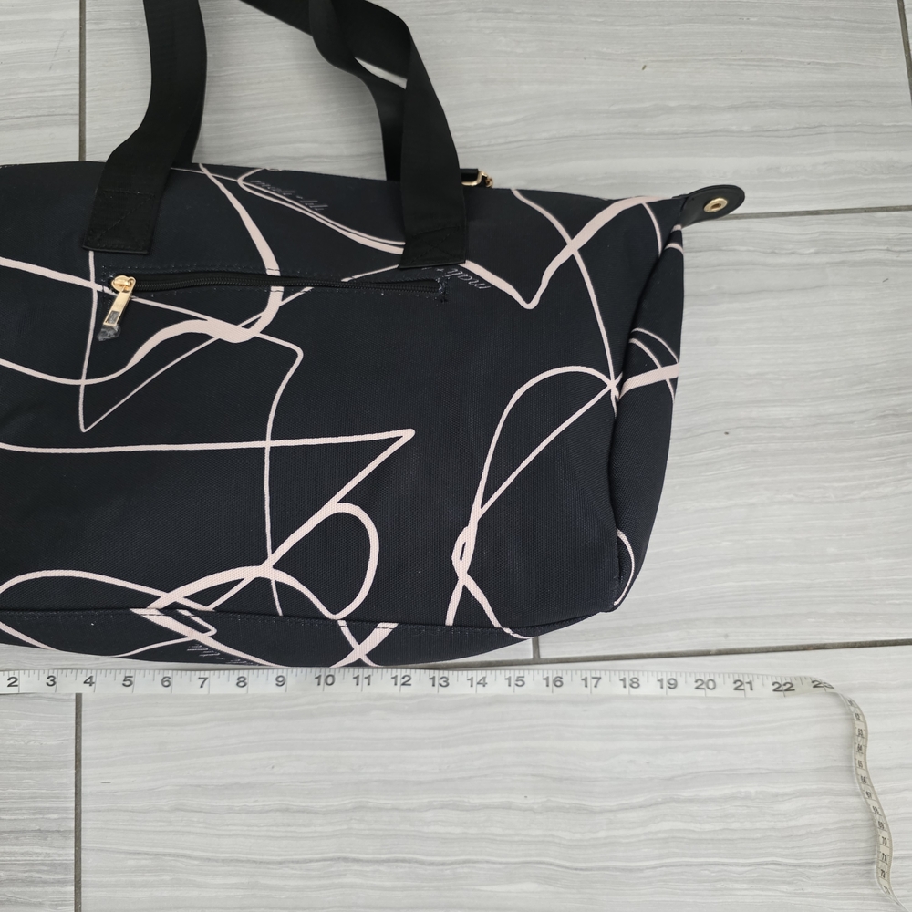 Black & Pink Abstract Travel Weekender Bag - Unbranded - Picture 3 of 6